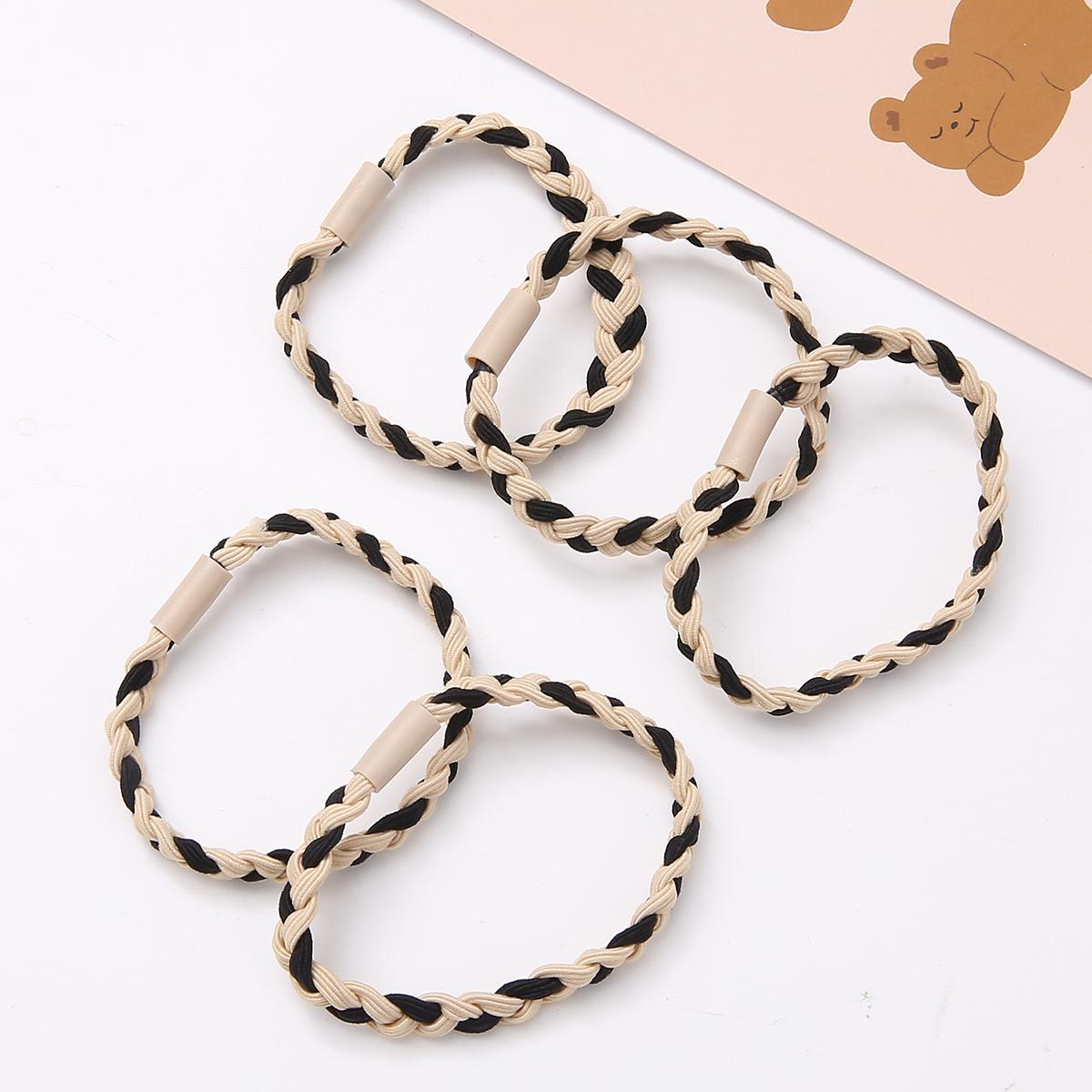 

5/10 шт., высокоэластичная, прочная повязка на голову, кольцо для волос, модный головной убор для девочки, милая резинка, аксессуары для волос слоновая кость