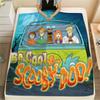 Scooby Doo Cute Cartoon Style Pattern Flannel Blanket, High Quality Comfortable for All Seasons, Home Decor, Warmth and Comfort, Perfect for Gifts.