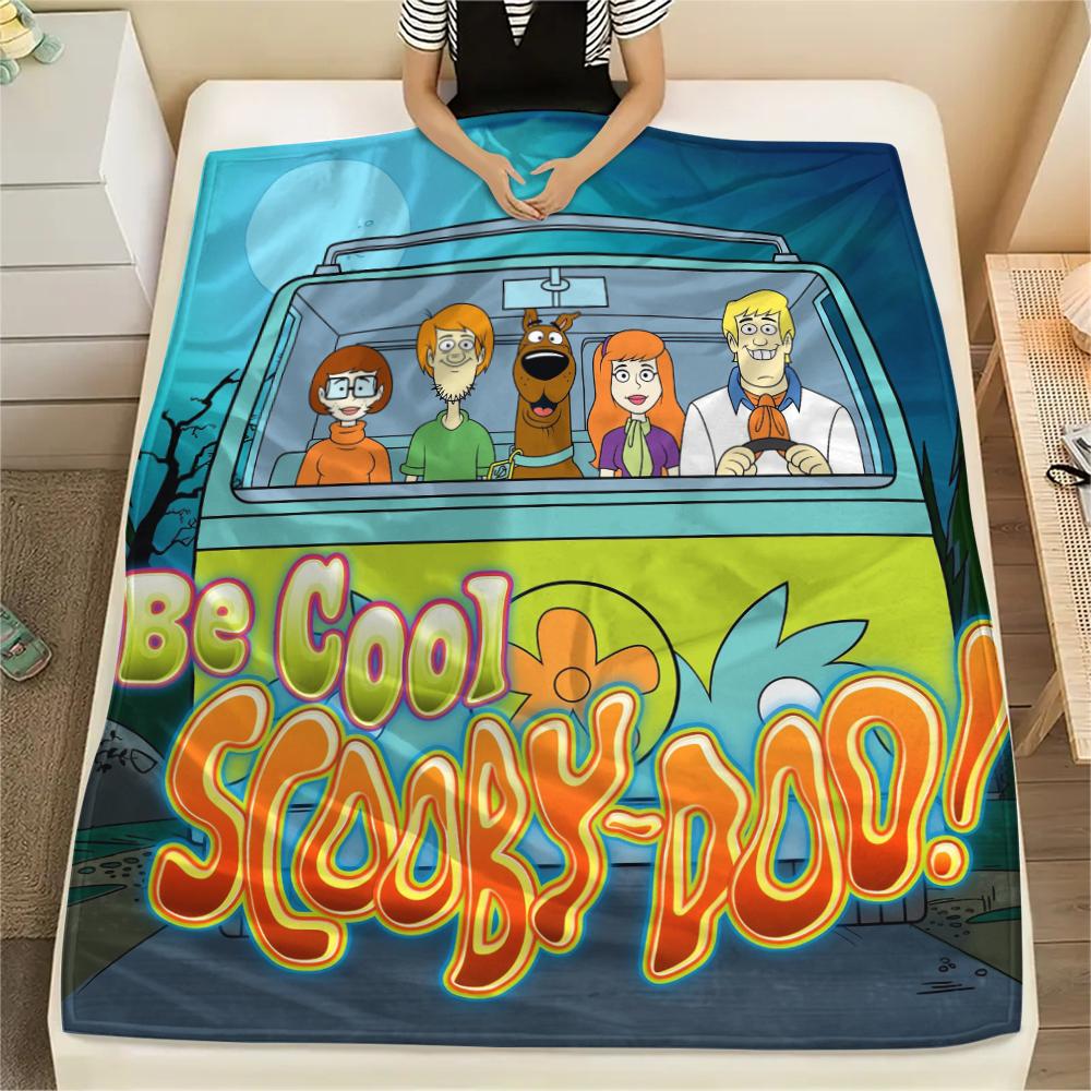 Scooby Doo Cute Cartoon Style Pattern Flannel Blanket, High Quality Comfortable for All Seasons, Home Decor, Warmth and Comfort, Perfect for Gifts.