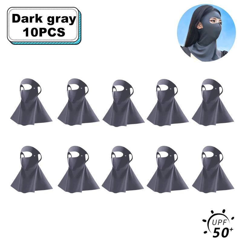 Ice Silk Sun Protection Mask with UPF50+ for Ultimate UV Block 3D Anti UV Neck Scarf Summer Cooling Face Cover for Women Men