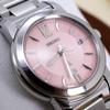 [USED] Working SEIKO Lukia watch with pink glitter dial and date display, model 1407