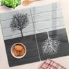 Trwałe I Stylowe Kuchenne Deski Szklane Ze Wzorem Ściana Drzew 2X30X52 Cm