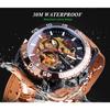Forsining Men's Fashion Casual Hollow Waterproof Automatic Mechanical Watch GMT1155-1-A