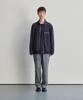 Horlisun Baxter Slub Zip Up Jacket Navy