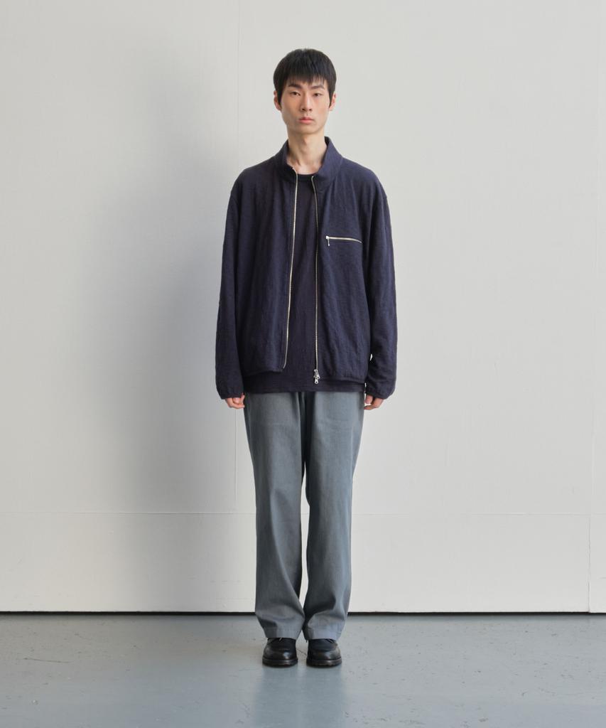 Horlisun Baxter Slub Zip Up Jacket Navy