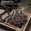 Creative Brass Lotus Fragrance Seat Cen Seat 6-Hole With Ash Collector Rod Incense Burner Decoration