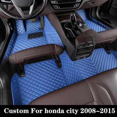 Alfombrilla de Suelo Personalizada para Coche Para Honda City 2008 2009 2010 2011 2012 2013 2014 Cojín de Automóvil Alfombra de Lujo Estera para Pies Auto