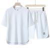 Men's High-Quality Summer Casual Short-Sleeve T-Shirt Set with Breathable Round Neck