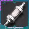 AA92-2Pcs Universal Chrome Fuel Petrol Crude Oil Engine Inline Filter 5/16  Inch 8Mm Silver For Motorcycles