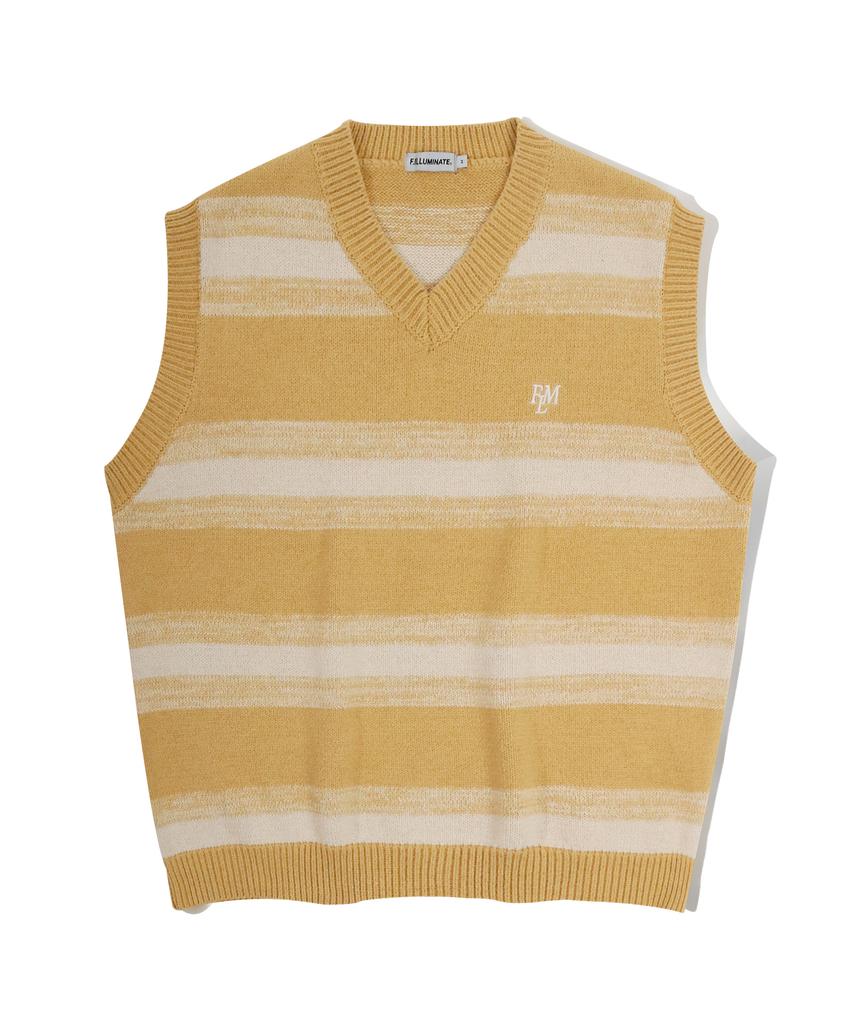 Illuminate Flm Striped Knit Vest - Yellow