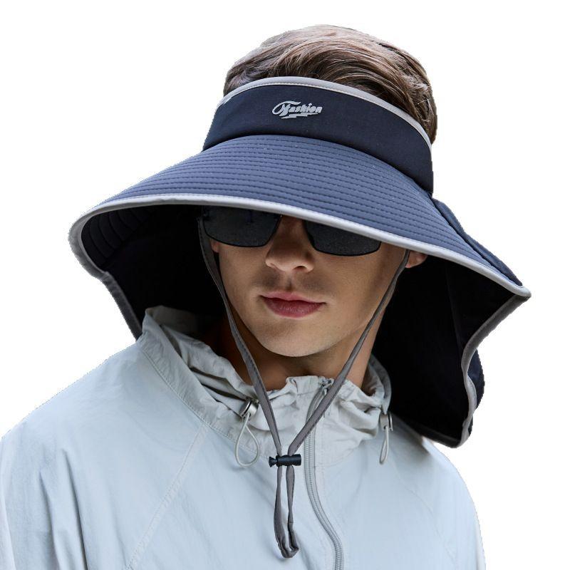 Summer Hat Sun Hat Children Uv Protection Men'S Mountaineering Hat Cold Silk Cool Fashion Letter Empty Top Sun Hat