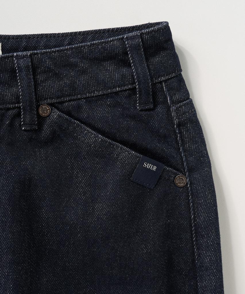 Seteo (W) Maradi Denim Midi Skirt Indigo Blue