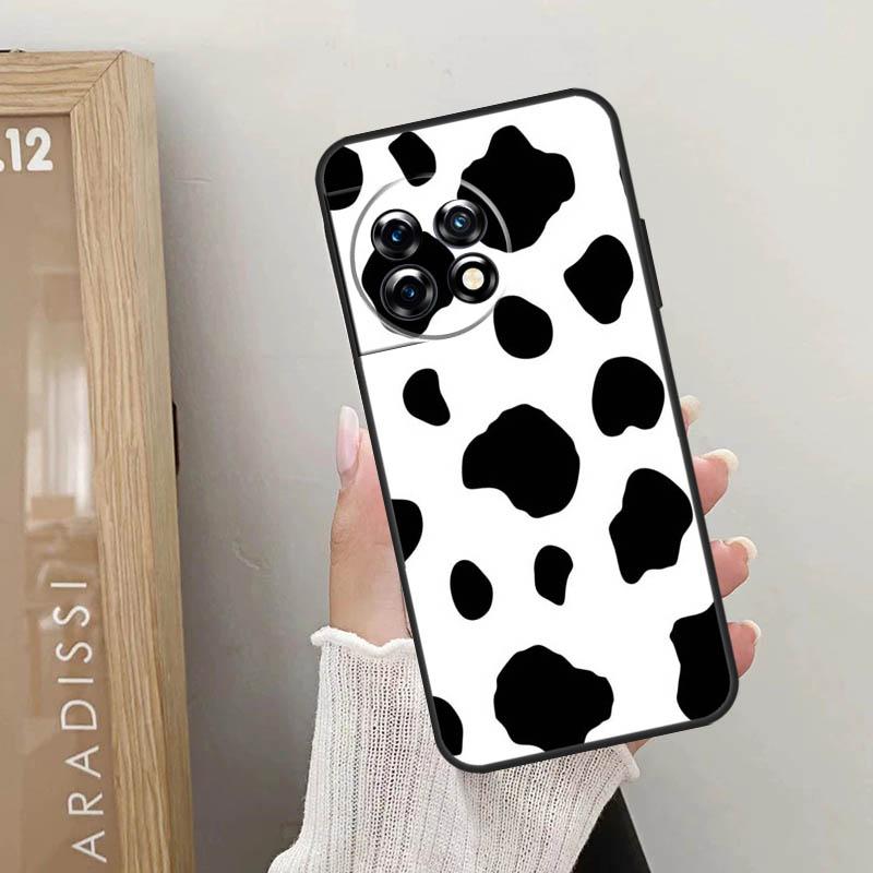 White Black Cow Print Case For OnePlus Nord CE 5 2 3 4 Lite N20 N30 OnePlus 15 13 12 10 R 13T 10T 11 9 10 Pro Cover
