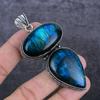 Labradorite Gemstone Handmade 925 Sterling Silver Jewelry Pendant 3.15" T8t21