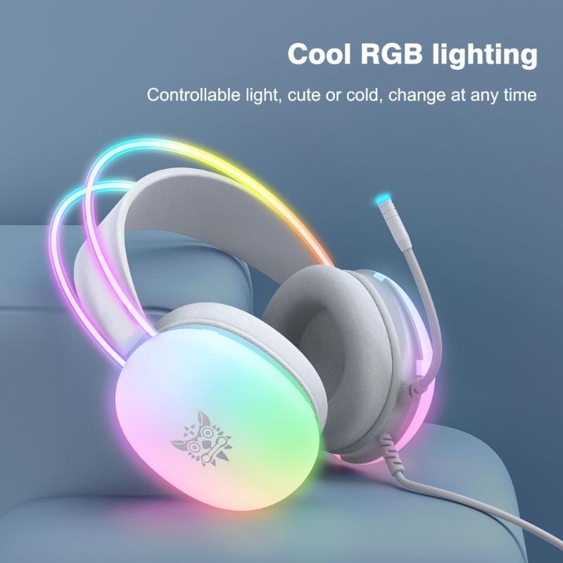 Gaming Headphone Adjustable Headband Headphone Over Ear Adjustable Headband for Travel Office Cellphone PC Accessories