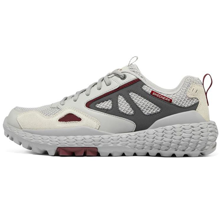 Skechers Monster Mesh Synthetic Leather Comfortable Shock Absorbing Durable Low Top Men sneaker Light-Gray 237279-LTGY 39.5
