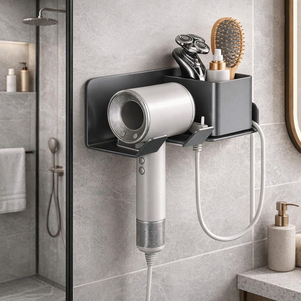 Rustproof Hair Dryer Holder Wall Mounted Toilet Paper Holder Bathroom Tissue Holder Bathroom Use