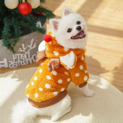1 Stück Niedliches Weihnachtsrentier Haustierkleidung Ist Ein Must-Have Artikel für Kleine Katzen und Hunde Während Weihnachten
