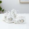 Lotus Ceramic Condiment Jar Set for Salt, Sugar, Soy Sauce, and Vinegar