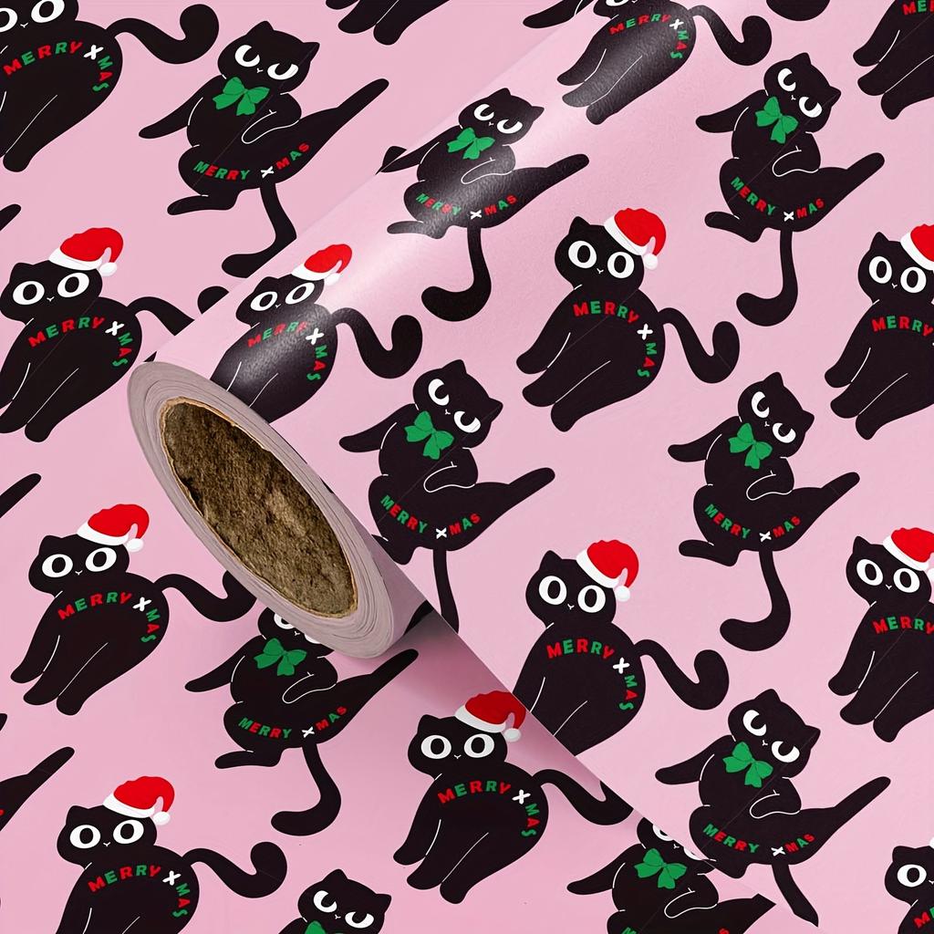 1 role vánočního balicího papíru vhodná pro balení dárků, sváteční dekorace, vánoční balicí doplňky, balicí papír na dárky