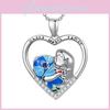 Animal Design Charming Bear And Girl Friendship Pendant Necklace Ideal Festivals For