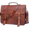 Leather Messenger Bag for Men and Womens Briefcase Vintage Handmade Leather Satchel Laptop Computer Office Shoulder Bag. With Combo Leather Diary