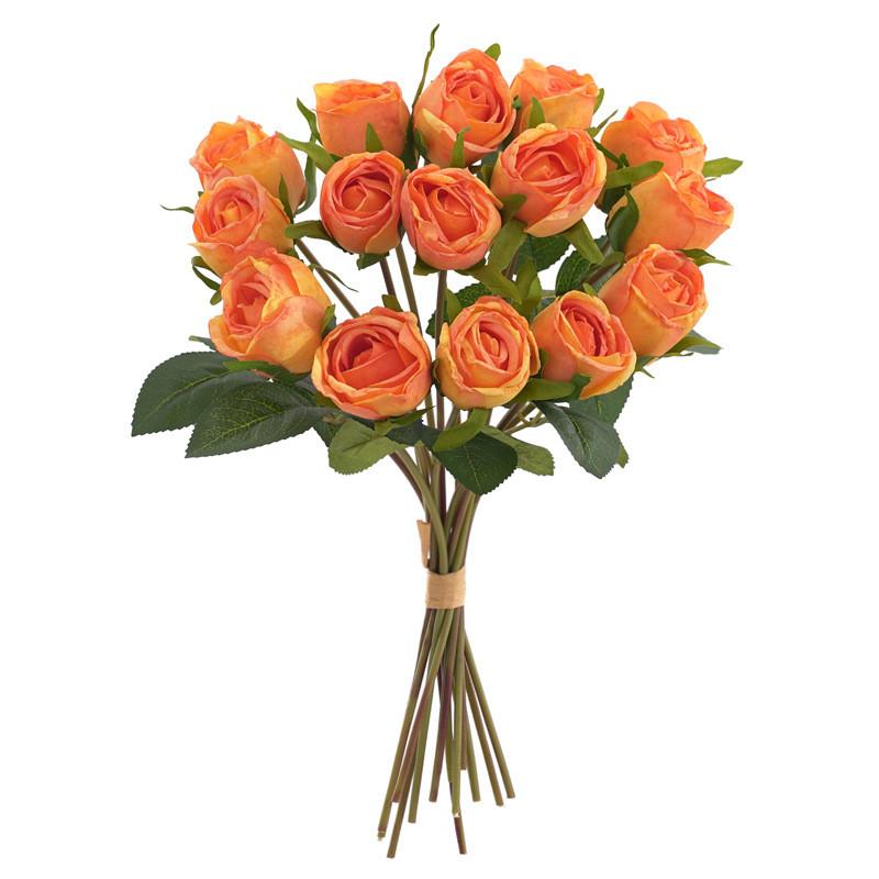 Bouquet With Rose Silk Fabric For Wedding Decor And Celebrations Outdoor