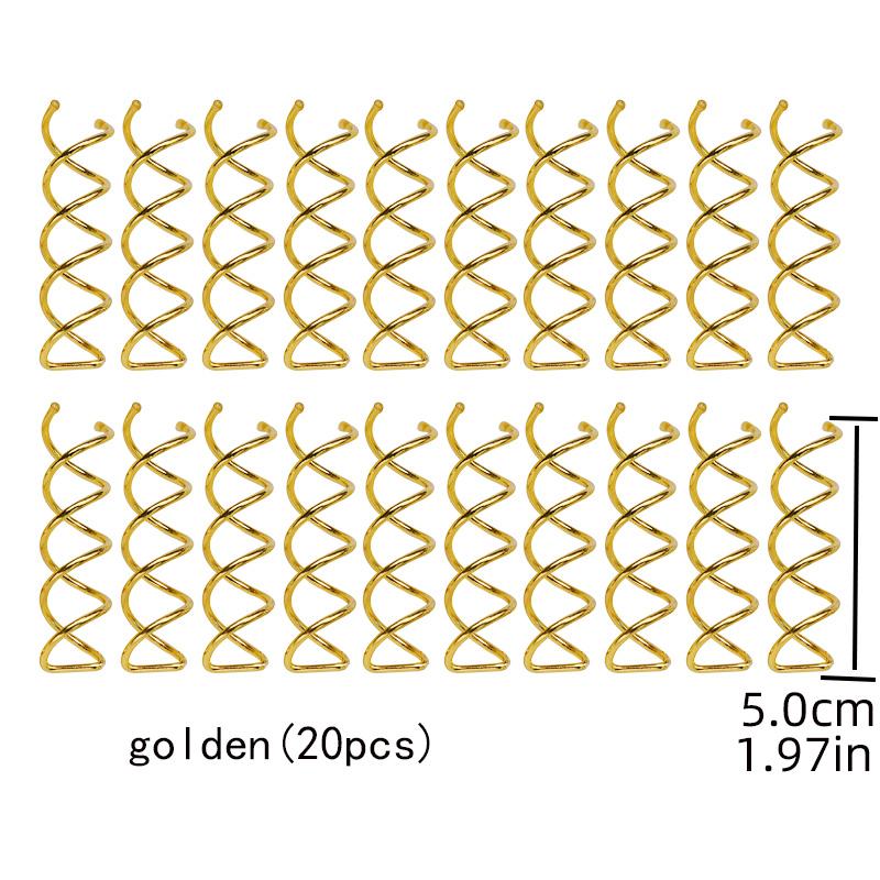Set da 20 pezzi di accessori per capelli a forma di disco a spirale, strumenti per lo styling dei capelli marroni e neri, vendita diretta in fabbrica