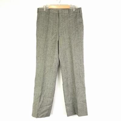 Pantaloni de Lână S/90s/Bărbați L/Lungime Interioară 77cm/Gri/Închidere cu Fermoar(FOLOSIT)