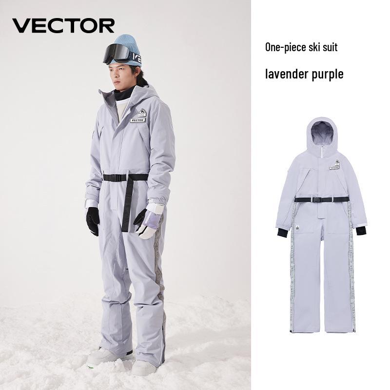 

VECTOR Unisex Ski Suit: Warm, Windproof, Waterproof One-Piece Jumpsuit for Winter Outdoor Sports. XL