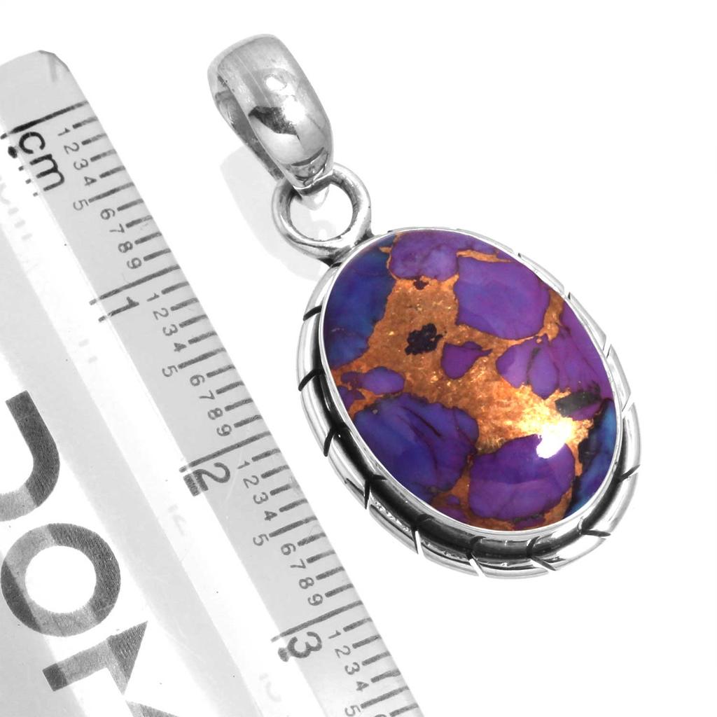 925 Sterling Silver Pendant Women Gemstone Handmade Jewelry Mothers' Day Gift Blue Green Purple Copper Turquoise Pearl Lapis Mother Of Pearl Fashion