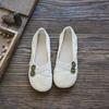 Fashion Flats Kawaii Ladies Footwear Round Toe Hollow Flower Women's Shoes Cute Flat Off-white A High Quality Social Youthful Emo L 39
