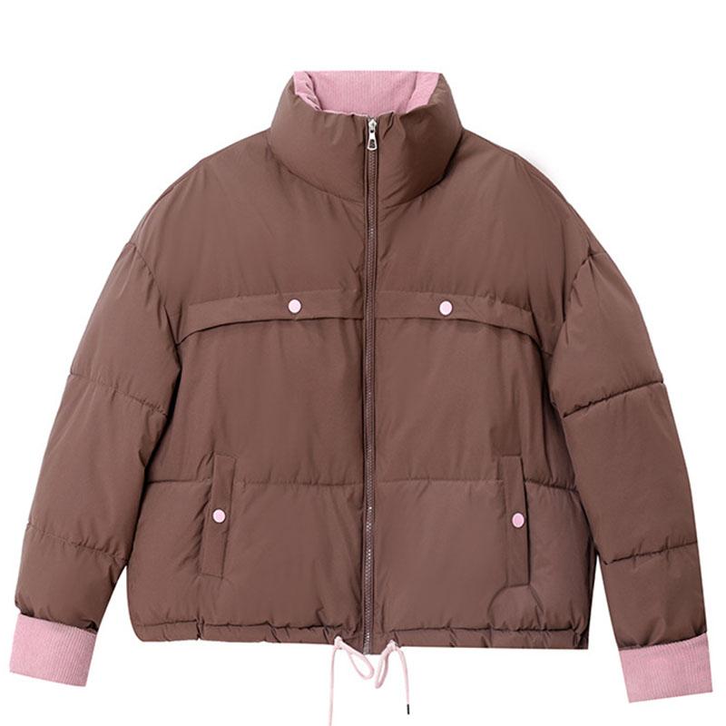 Модные короткие парки женские куртки зимние новые пальто женские утолщенные теплые свободные пуховые хлопковые куртки верхняя одежда