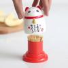 1 Pcs Plastic Toothpick Box Japanese Cartoon Lucky Cat Red Black Toothpick Holder Creativity Home Restaurant Storage Decoration