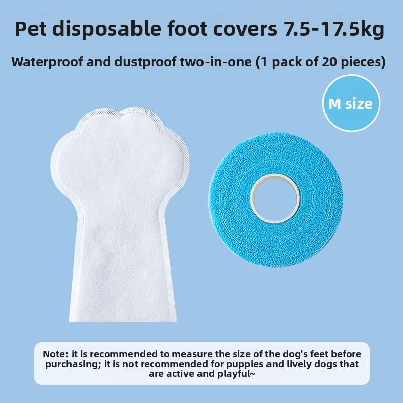 

Dog Shoes Covers for Outdoor Use Disposable Non-woven Waterproof Foot Covers Waterproof Dirty Pet Shoes for Rainy Weather Travel