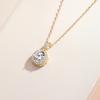 Rose Gold Geometric Zircon Necklace Women's Temperament Simple Personality Pendant