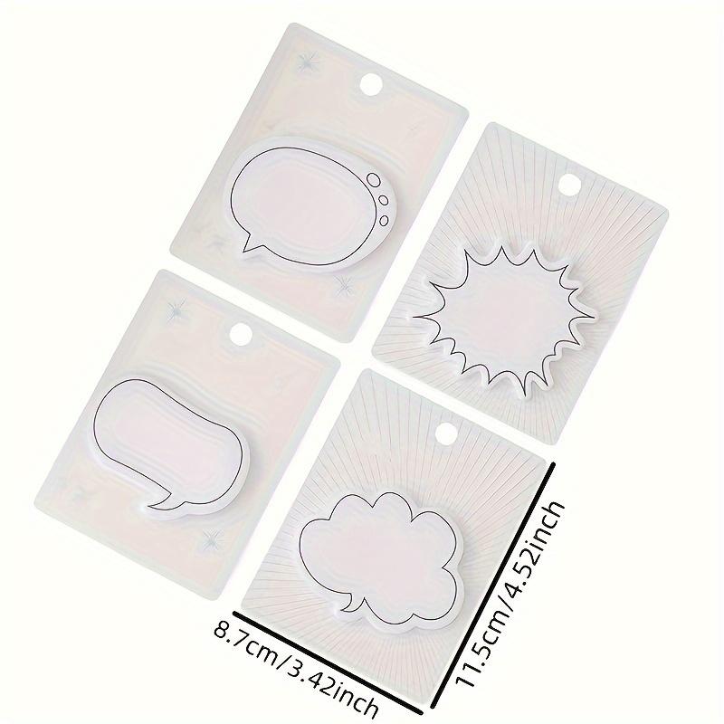 10packs Random Pattern Sticky Notes, Simple Dialogue Box Series Small Fresh Note Notes, Office, Home Notes, Cute Stationery