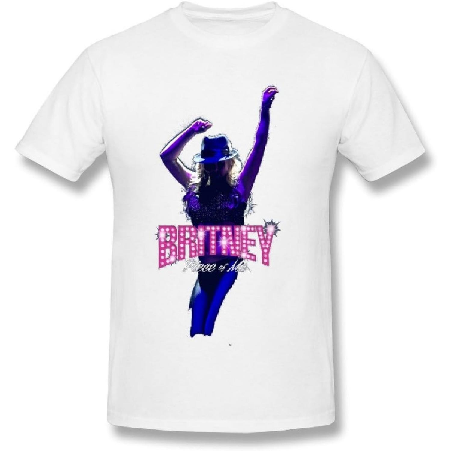 KF FK Britney Spears Piece of Me Tour 2015 Dacing T Shirt for Men White L S