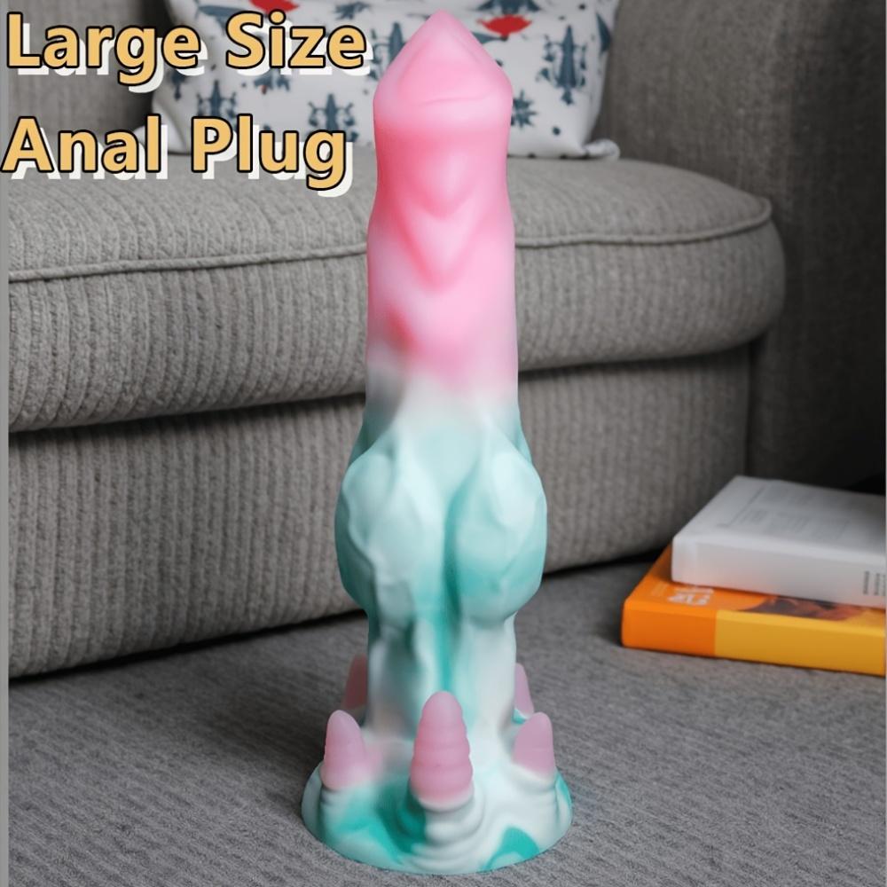 Alien Monster Anal Plug – Liquid Silicone Dual-Use Plug for Vagina & Anus, Strong Suction Cup, Flexible & Bodysafe, Unisex Adult Toy