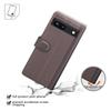For Google Pixel 7a Genuine Cow Leather Shockproof Phone Case Folding Stand Wallet Protective Cover