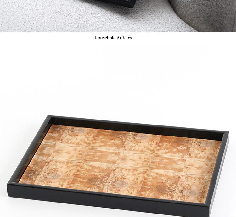 Neues rechteckiges Tablett aus massivem Holz im chinesischen Stil: Elegantes Wohn- & Hotel-Ornament