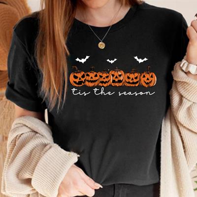 C'est la Saison T-shirt Tendance Automne T-shirt Automne Citrouille T-shirts Thanksgiving Vêtements Automne Vintage Femme Cadeau Halloween