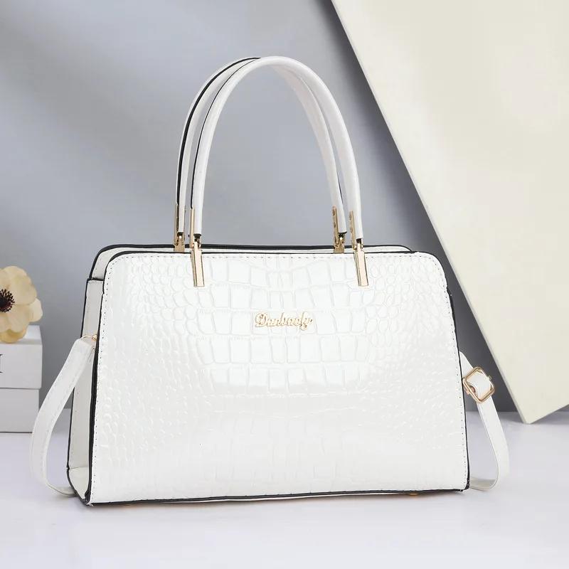 Women'S Handbag Classic Crocodile Pattern Shoulder Bag High-Quality Casual Crossbody Bag Fashionable and Versatile Women'S Bag