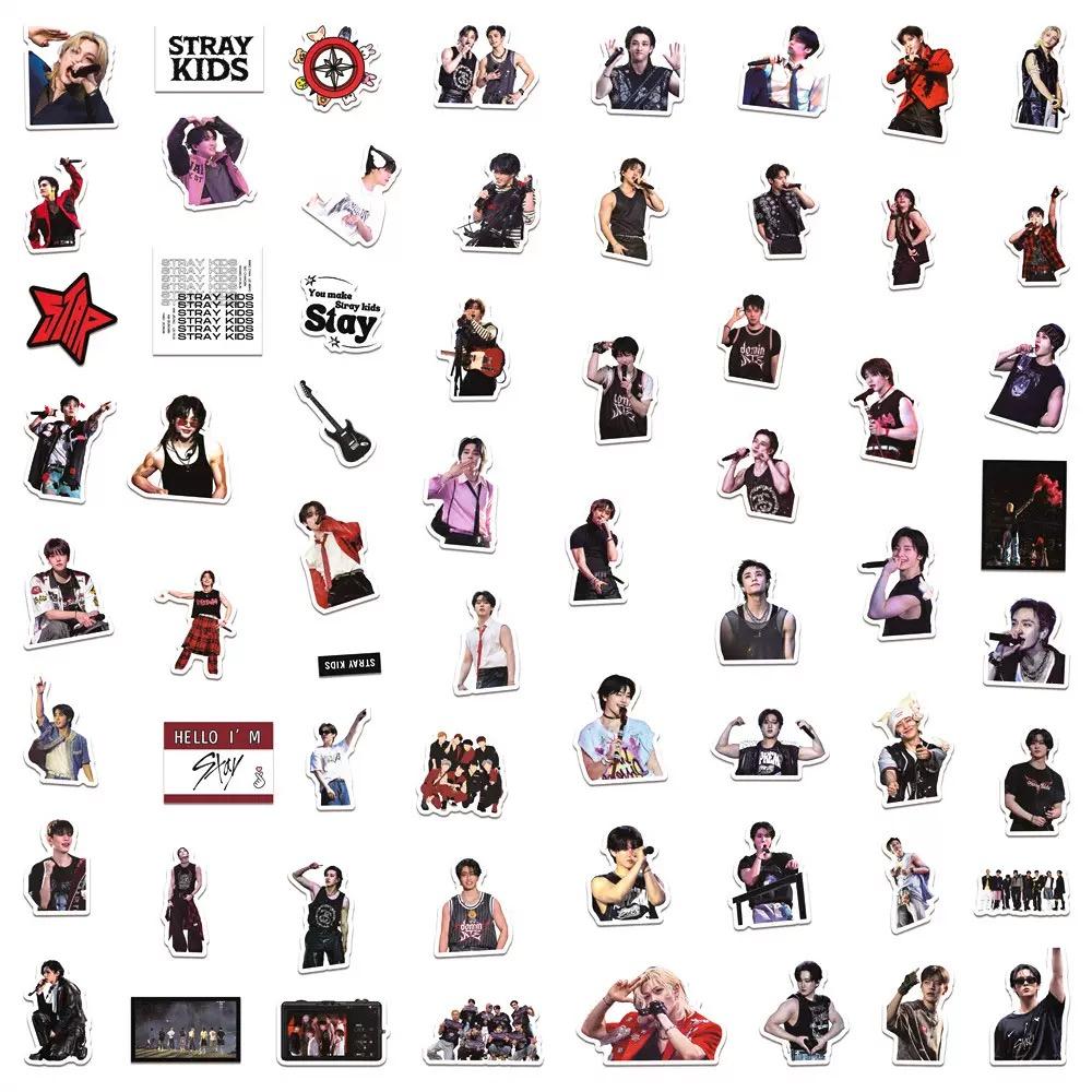 60Pcs Stray Kids World Tour Mixed Muscle Men'S Skzoo Notebook Stickers Waterproof Water Cup Decoration Surrounding Stickers