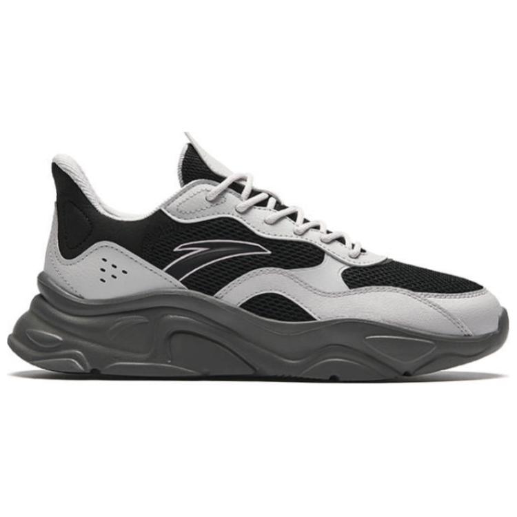 Anta Little Millennium Casual Versatile Shock Absorbing Wear Resistant Low Top Lifestyle Shoes Women Sneaker Black Gray 922348826-11