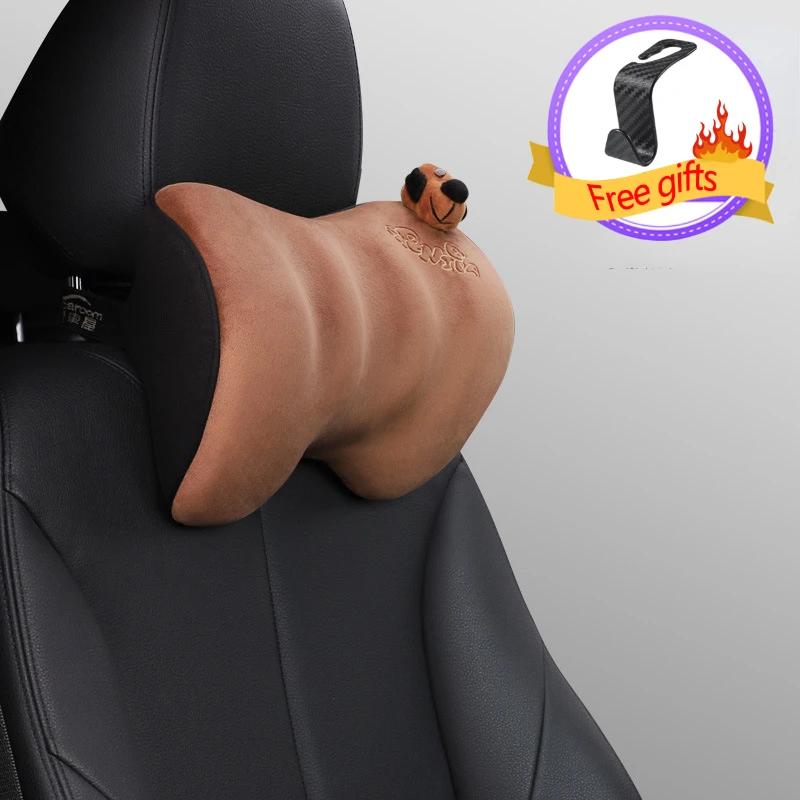 Car Driver Pillow Memory Foam Car Lumbar Support Cushion Car Seat Neck Cartoon Pillow Seat Supports  Lumbar Support Pillow