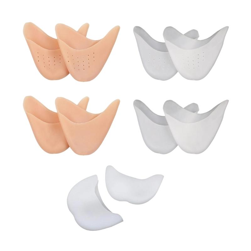 Ballet Pointe Toe Pad Gel Toe Protectors with Hole for Women Soft Silicone Gel Toe Pouches Ballet Toe Covers Toe Caps