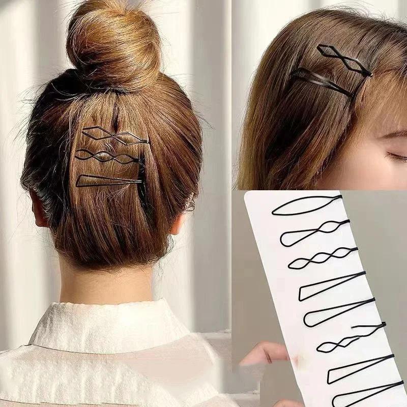 6pc Retro Black Hairpin Hair Claws Clips for Girls Women Kids Childs Ladies Crab Korean Wedding Party Gift Hair Accessories