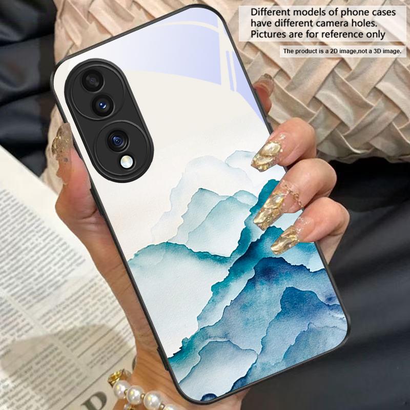 Ink Landscape Painting For Honor X6 X9c X9 X6b X8a X8 X9b X5b Plus X8b X5 Plus X30 X9c Smart X5b X9a X30 X50i Glass Phone Case