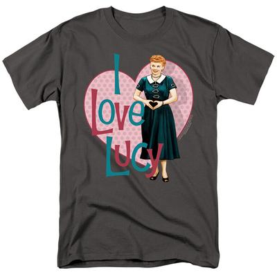I Love Lucy Heart You Logo Lucy TV Charcoal Tricou unisex